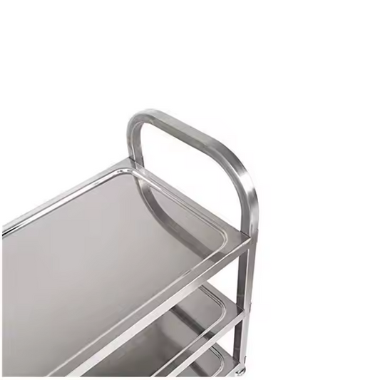 3 Tiers Stainless Steel Serving Trolley Cart