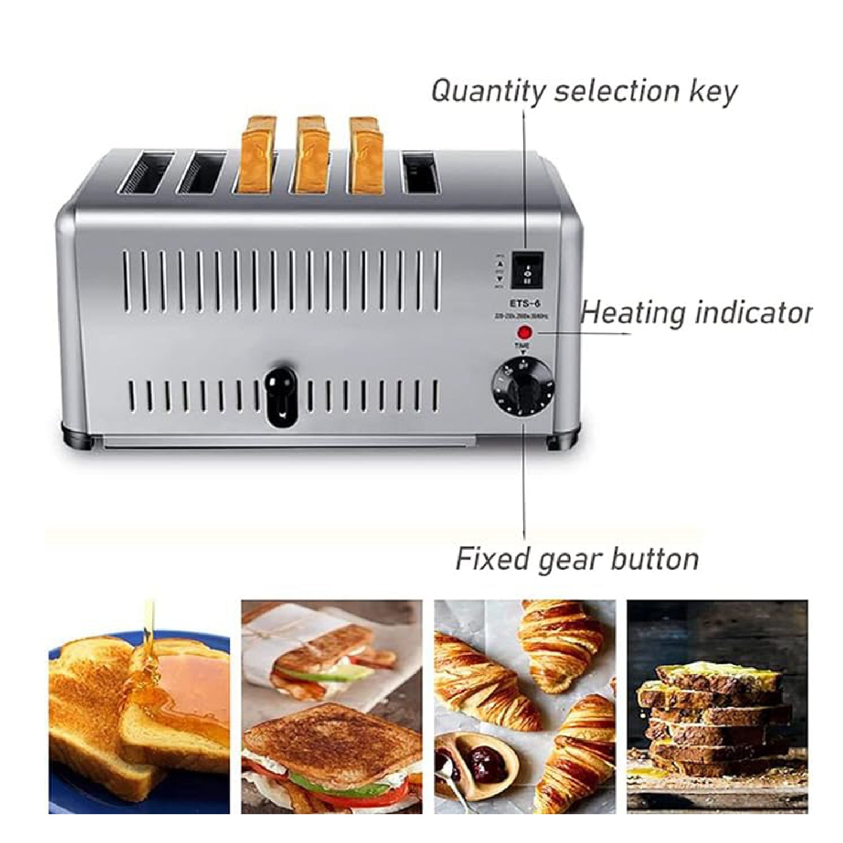 LinCon Bread Toaster Meachine 6 Slice