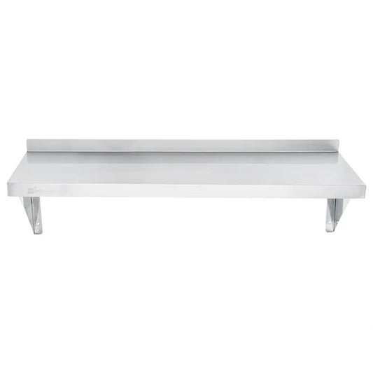 16-Gauge 430 Stainless Steel Solid Wall Shelf - Medium Duty 36" x 12" x 10"