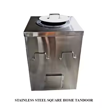 Stainless Steel Gas Tandoor with Portable Design